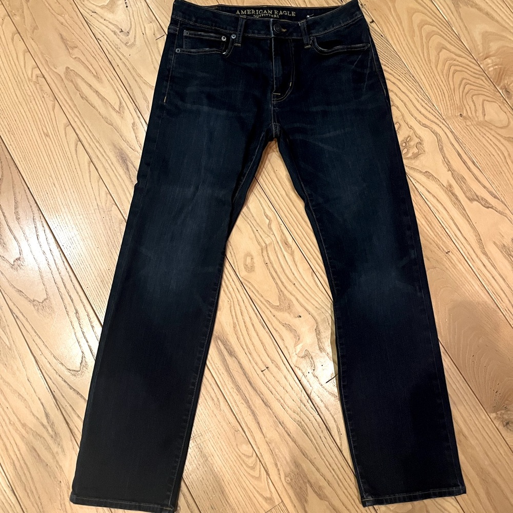 American Eagle - men’s denim - original straight - extreme flex - dark wash